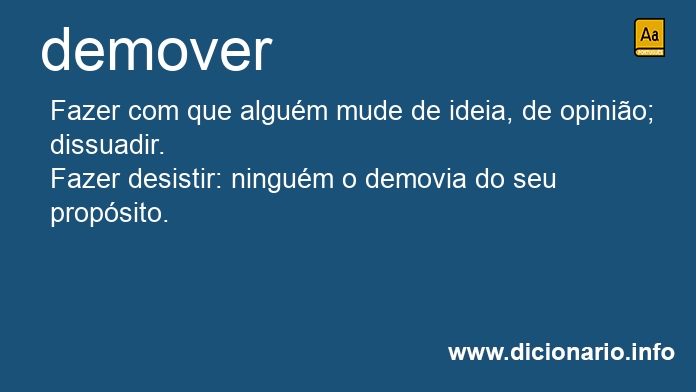 Significado de demover