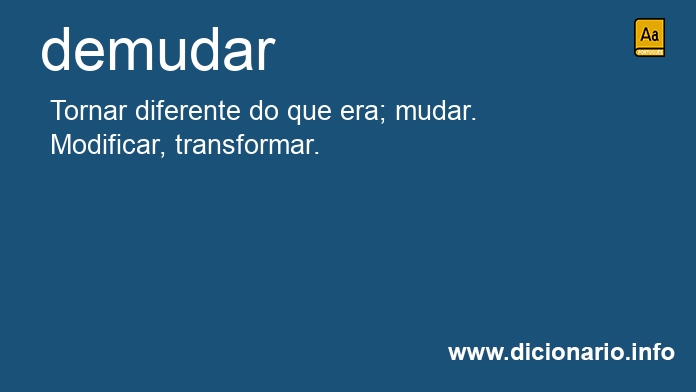 Significado de demudar