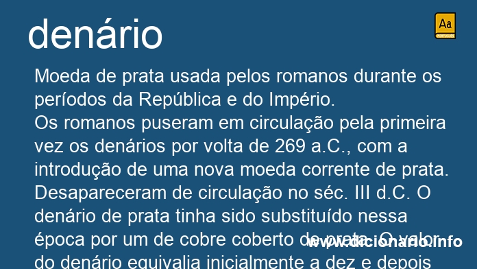 Significado de denrio
