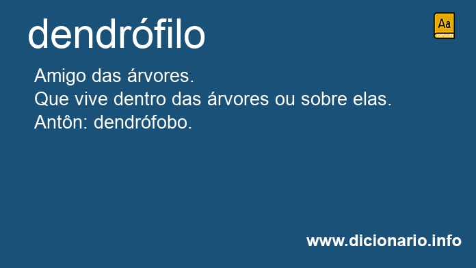 Significado de dendrfilo