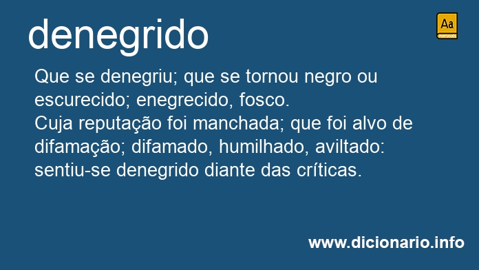 Significado de denegrido