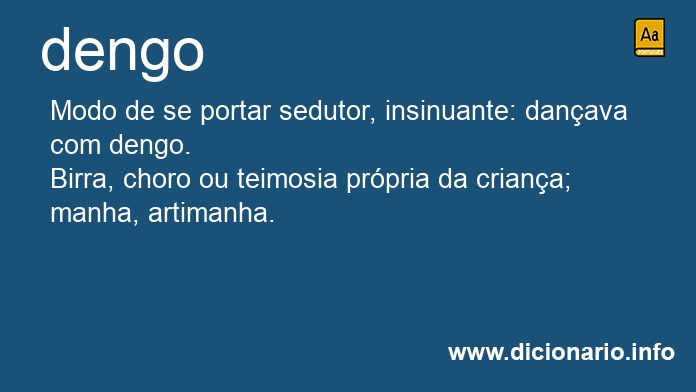 Significado de dengo