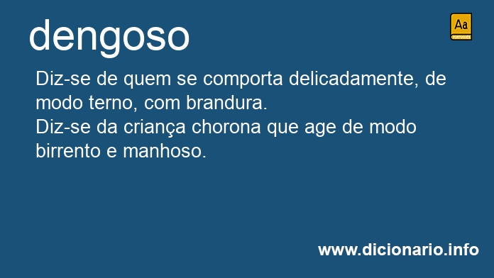 Significado de dengoso