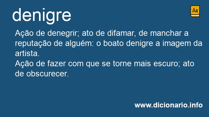 Significado de denigre