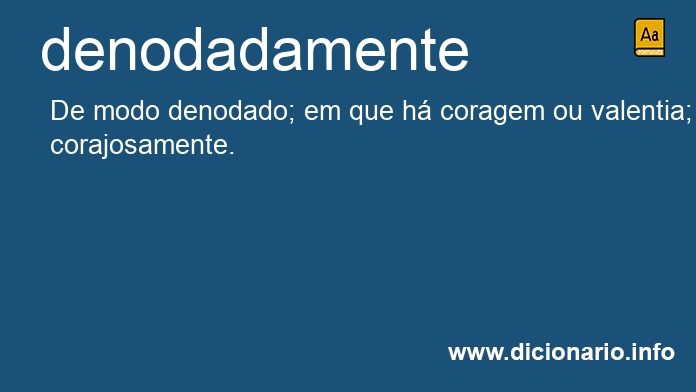 Significado de denodadamente