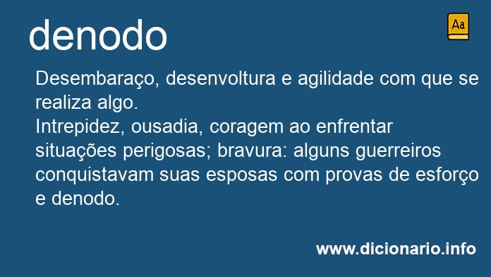 Significado de denodo