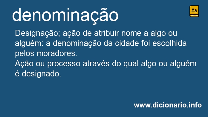 Significado de denominao