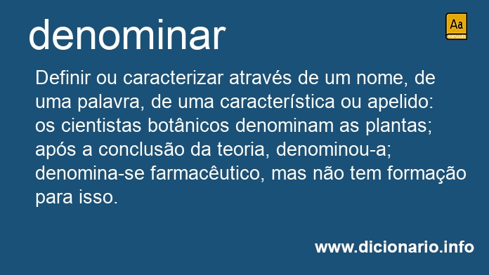 Significado de denominaste