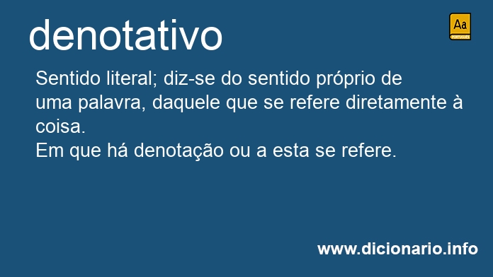 Significado de denotativos
