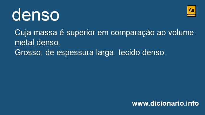 Significado de denso