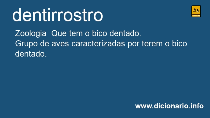 Significado de dentirrostro