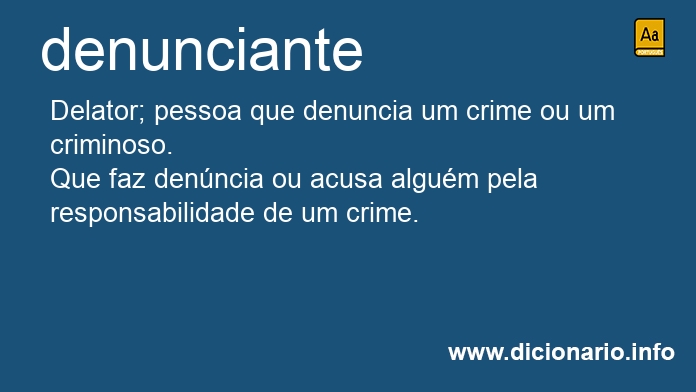 Significado de denunciante