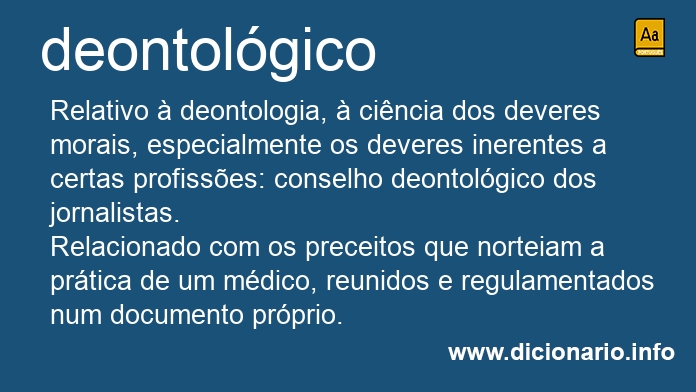 Significado de deontolgico