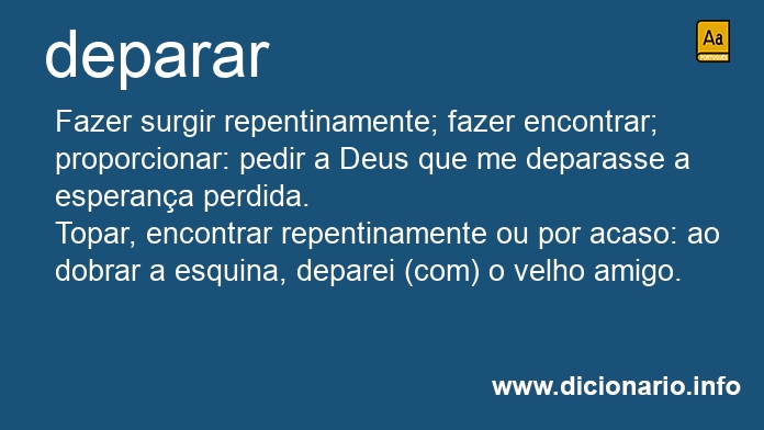 Significado de deparai