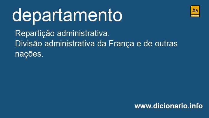 Significado de departamentos