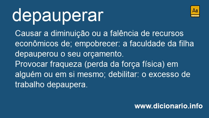 Significado de depauperai