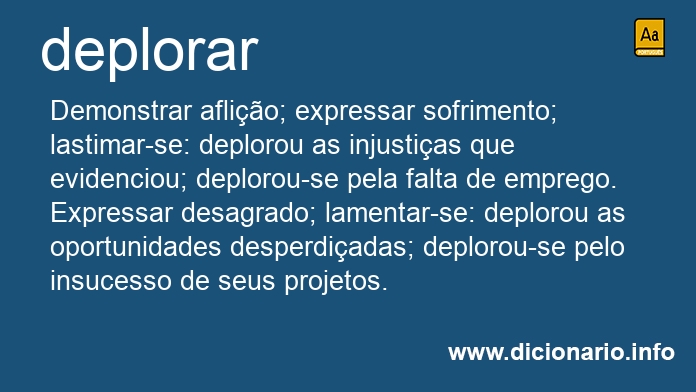 Significado de deplora