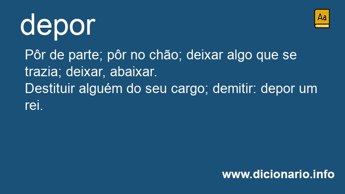 Significado de depor