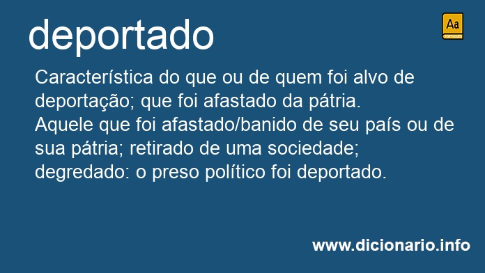 Significado de deportada