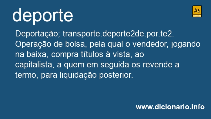 Significado de deporte