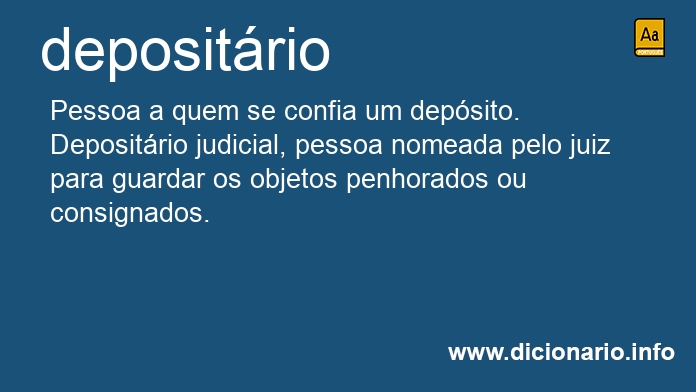 Significado de depositrio