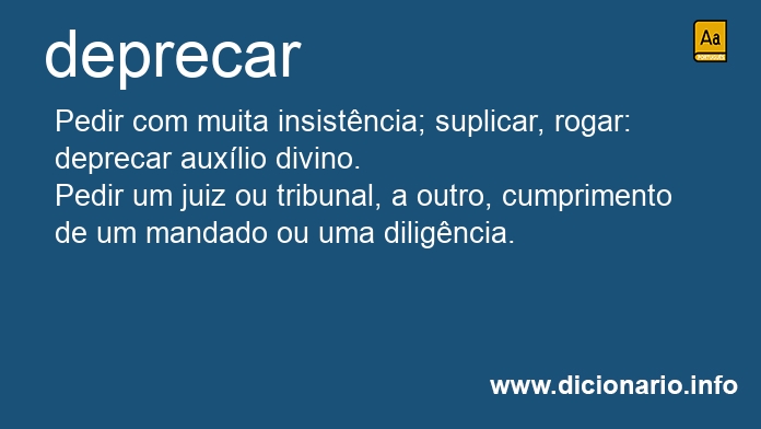 Significado de deprecar