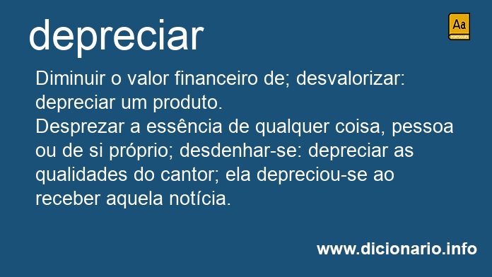 Significado de depreciando