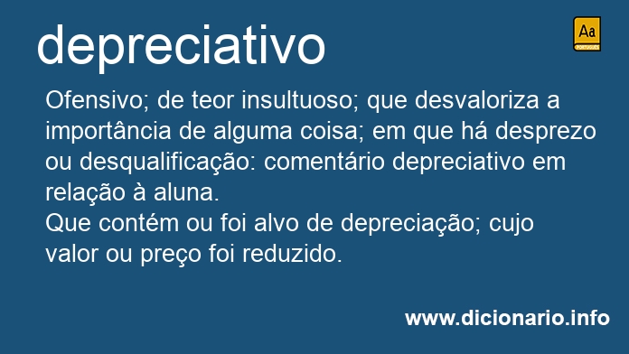 Significado de depreciativa