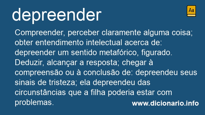 Significado de depreendera