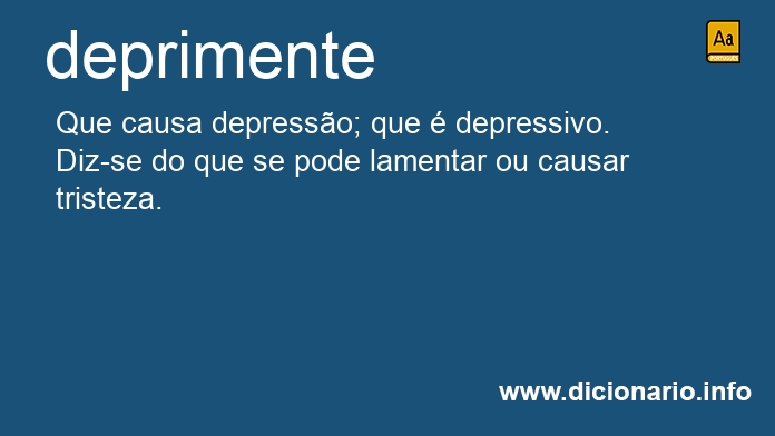 Significado de deprimente