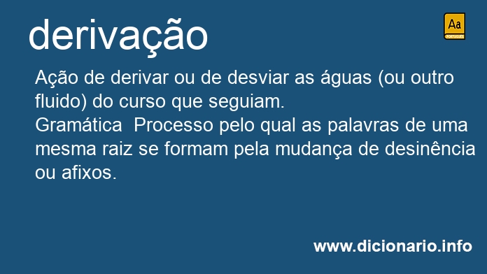 Significado de derivaes