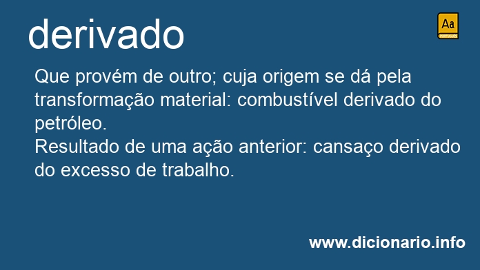 Significado de derivado