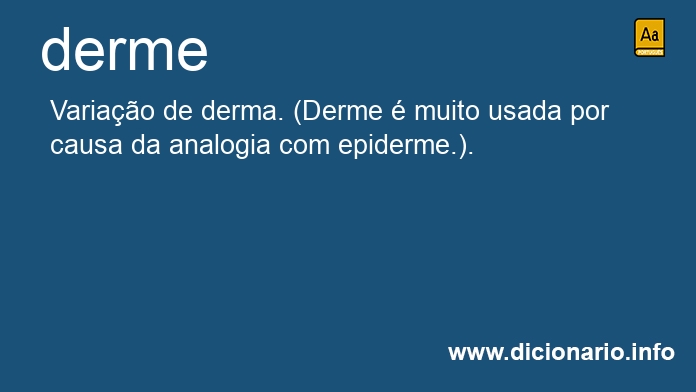 Significado de derme