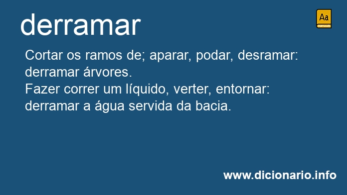 Significado de derramais