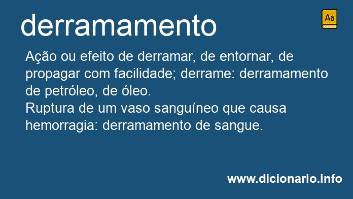 Significado de derramamento