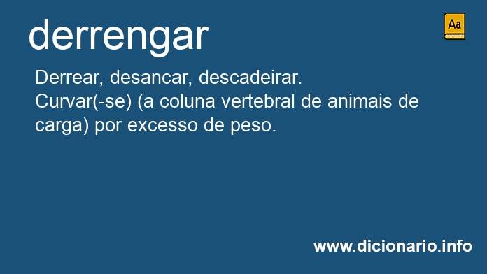 Significado de derrengar