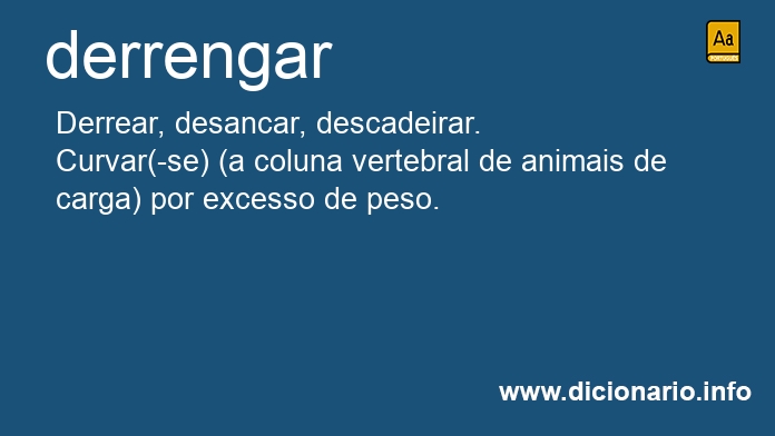 Significado de derrenguemos