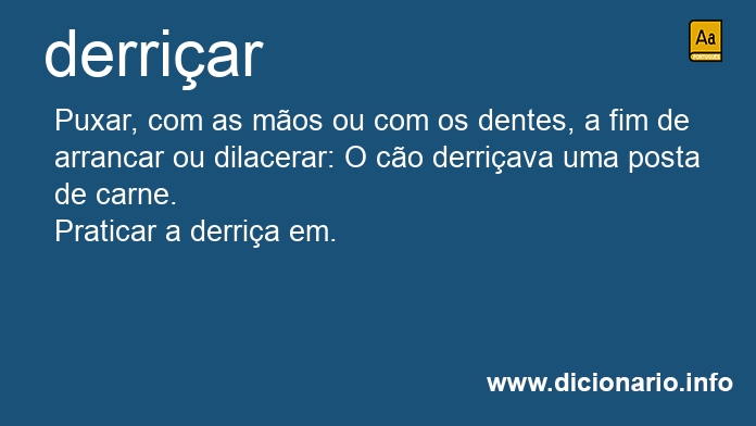 Significado de derriar