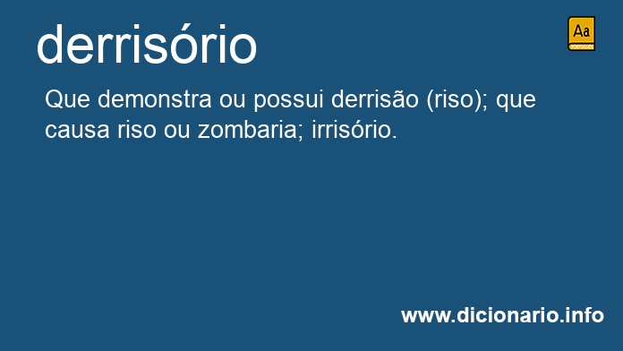 Significado de derrisrio