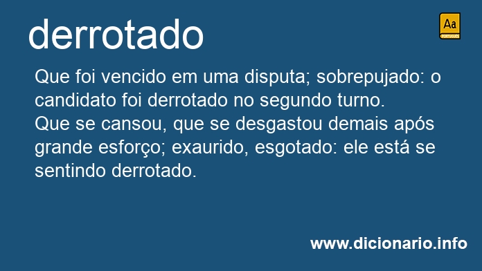 Significado de derrotados