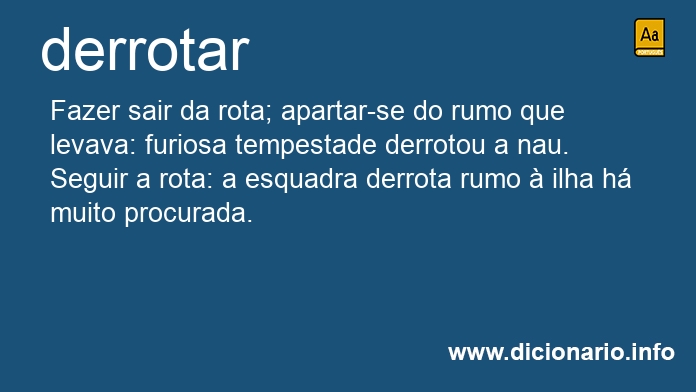 Significado de derrotai