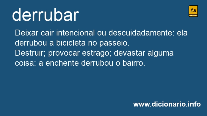 Significado de derrubai