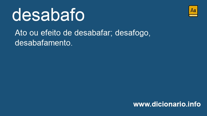 Significado de desabafo