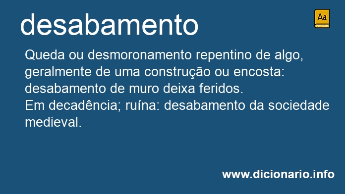 Significado de desabamento