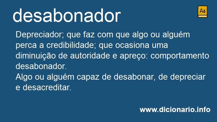 Significado de desabonadores