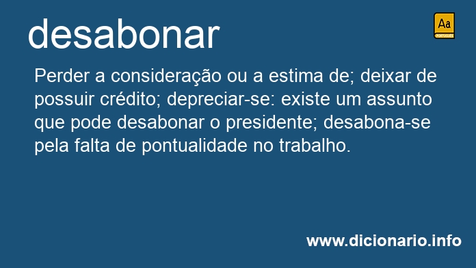 Significado de desabonam