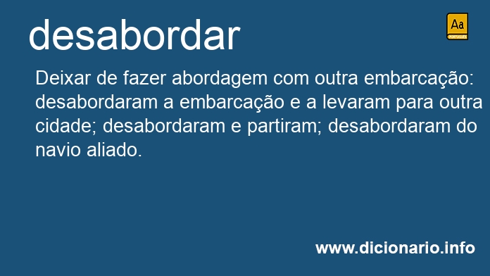 Significado de desabordar