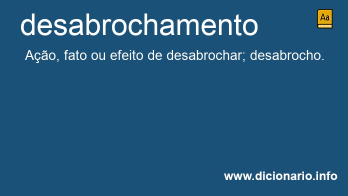 Significado de desabrochamento