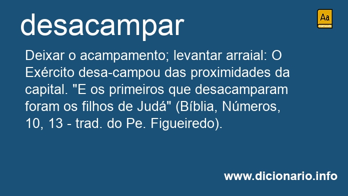 Significado de desacampado