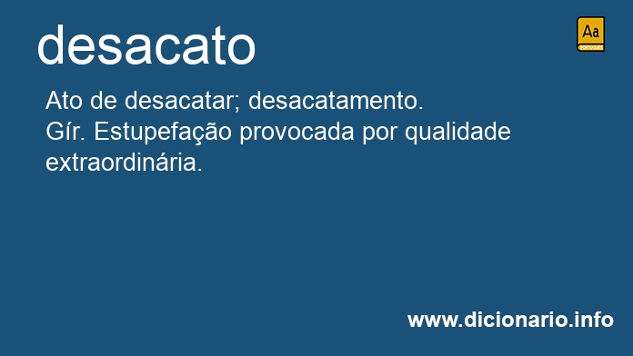 Significado de desacatos